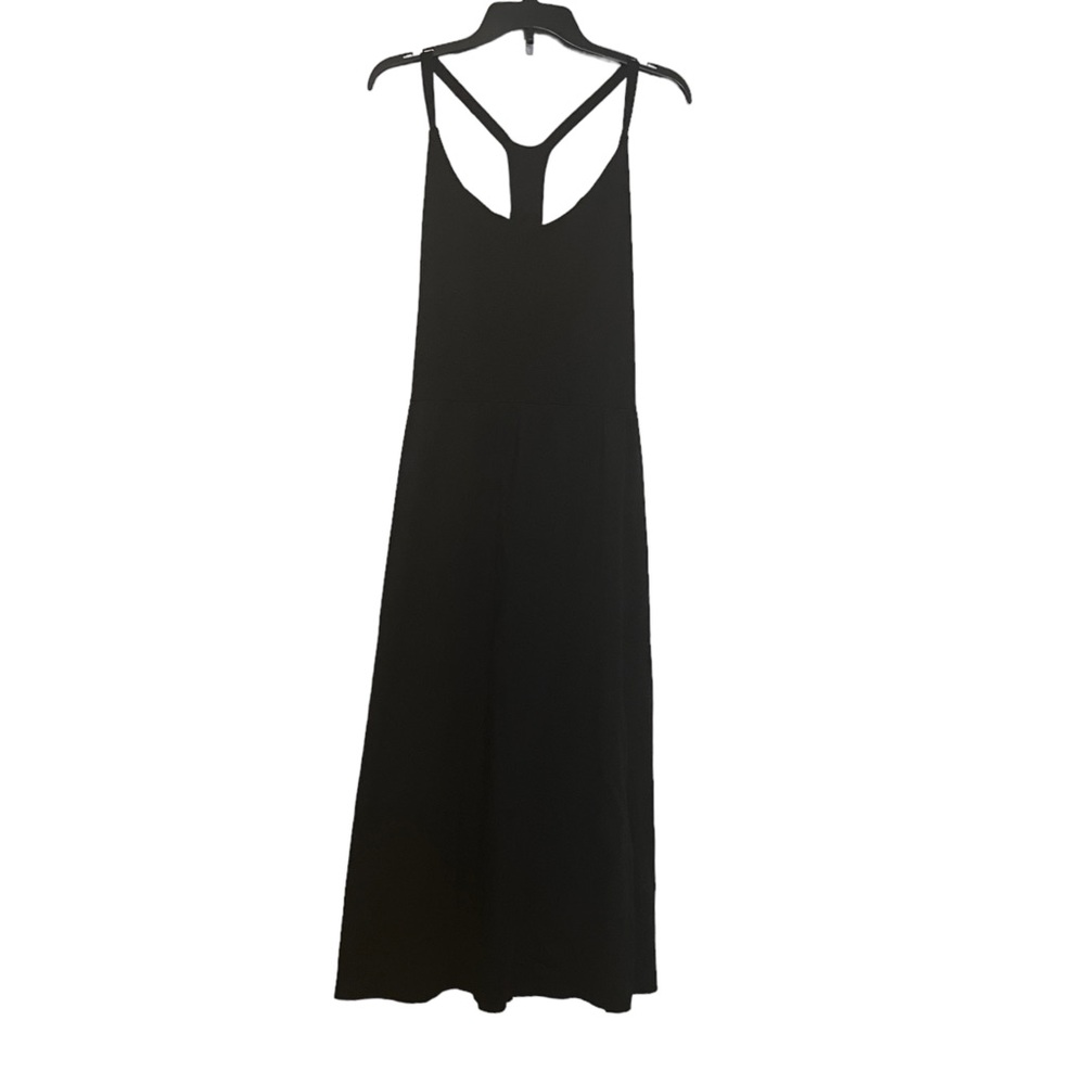 Halara Womens Everyday Midi Chill Dress 3X La Land Racerback Shelf Bra Black